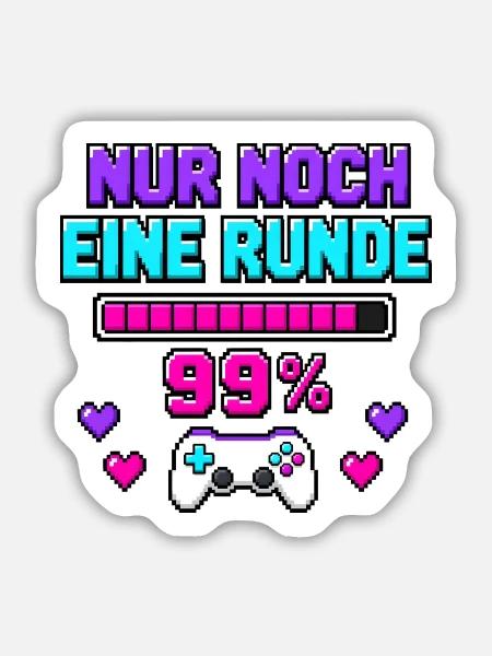 Gaming Lover - Sticker Größe M (15 x 15 cm) - Mattweiß