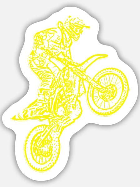 enduro - Sticker Größe M (15 x 15 cm) - Mattweiß