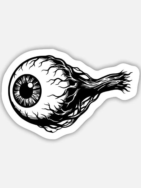 Horror Auge - Sticker Größe M (15 x 15 cm) - Mattweiß