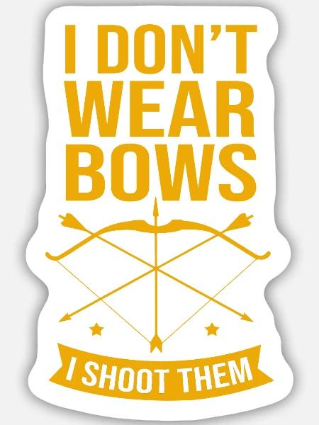 Bogenschütze Bogen Bogenschießen - Sticker Größe M (15 x 15 cm) - Mattweiß