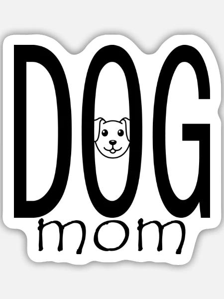 Dog dog - Sticker Größe M (15 x 15 cm) - Mattweiß