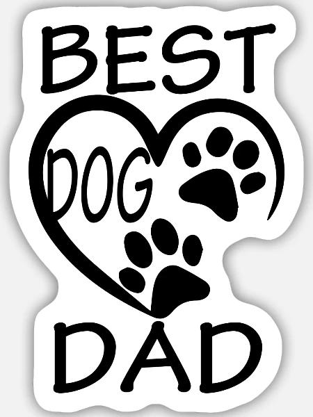 Dog dog - Sticker Größe M (15 x 15 cm) - Mattweiß