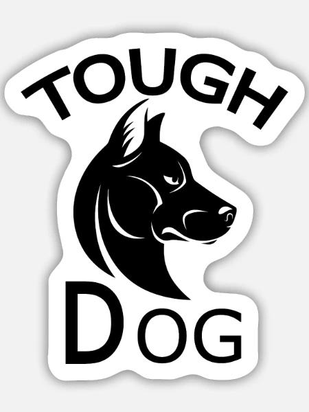 Dog dog - Sticker Größe M (15 x 15 cm) - Mattweiß