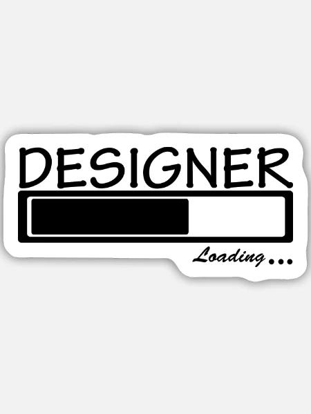 funny designer - Sticker Größe M (15 x 15 cm) - Mattweiß