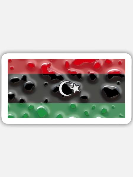 Libyen - Sticker Größe M (15 x 15 cm) - Mattweiß