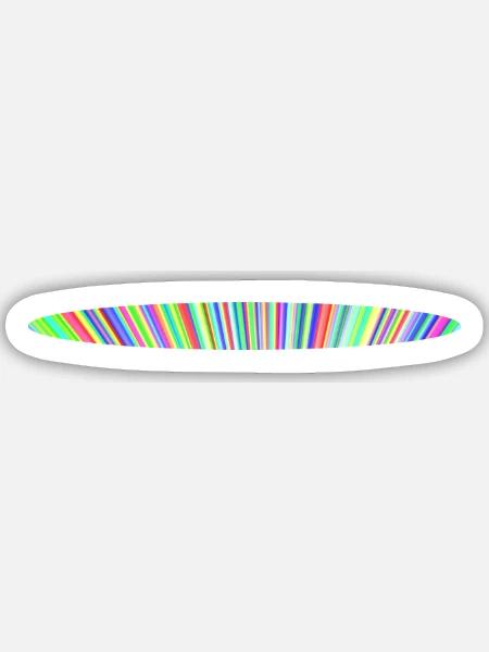 Regenbogen-Oval-Design - Sticker Größe M (15 x 15 cm) - Mattweiß