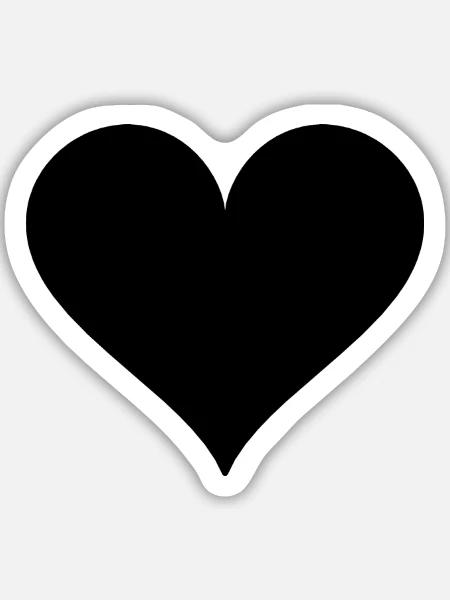Herz - schlicht - Sticker Größe M (15 x 15 cm) - Mattweiß