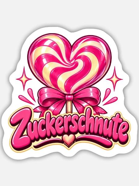 Zuckerschnute Y2K - Sticker Größe M (15 x 15 cm) - Mattweiß