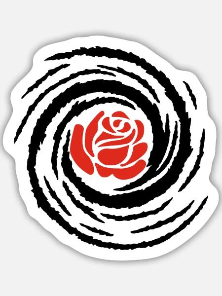 Galaktisches Pink (Schwarz) - Sticker Größe M (15 x 15 cm) - Mattweiß