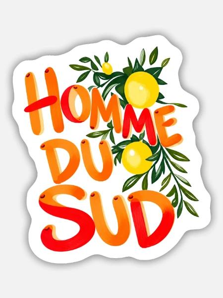 Southern Man Citrus Sun - Sticker Größe M (15 x 15 cm) - Mattweiß