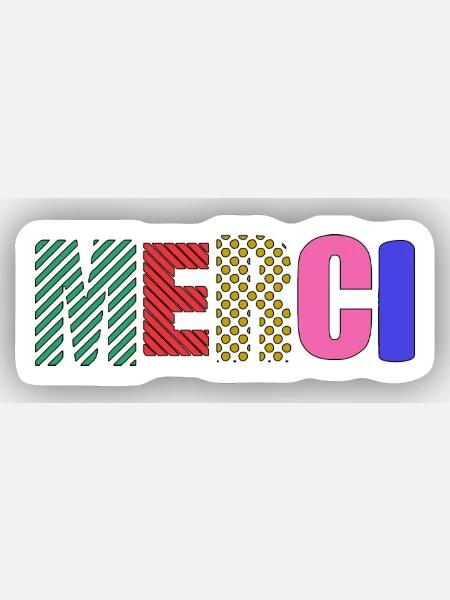 Vielen Dank - Sticker Größe XS (5 x 5 cm) - Mattweiß