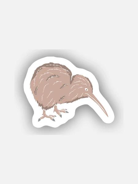 Kiwi Vogel - Sticker Größe XS (5 x 5 cm) - Mattweiß