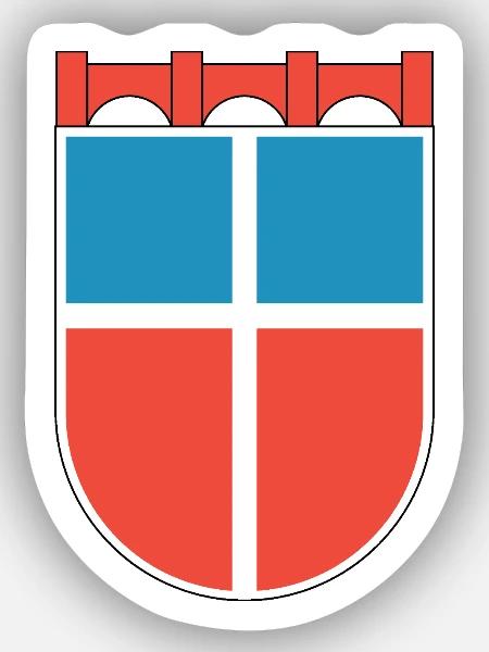 Wappen Saarland 1948 - Sticker Größe XS (5 x 5 cm) - Mattweiß