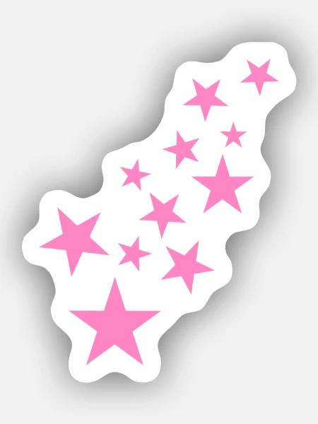 Stern Sternchen Muster Symbol Rosa - Sticker Größe XS (5 x 5 cm) - Mattweiß
