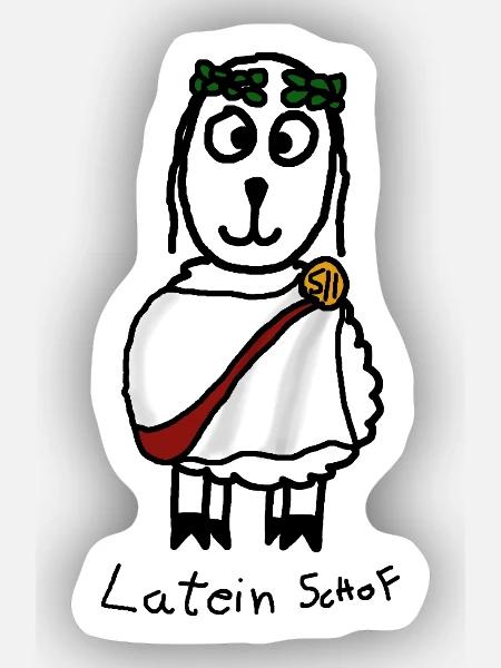 Latein ScHoF - Sticker Größe XS (5 x 5 cm) - Mattweiß