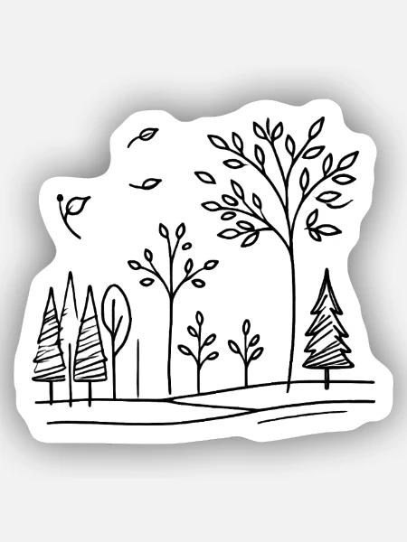 Pure Nature - Sticker Größe XS (5 x 5 cm) - Mattweiß