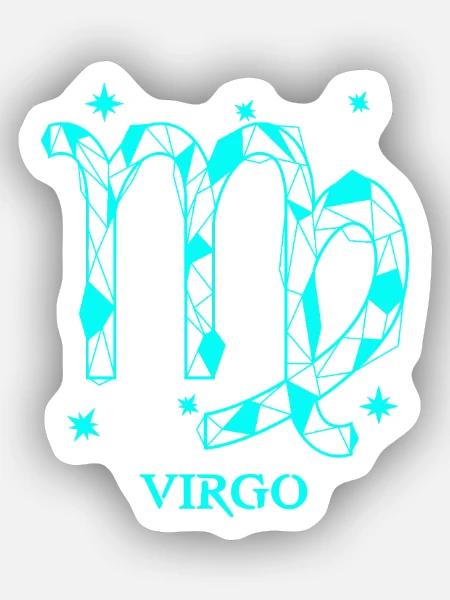 Jungfrau Sternzeichen - Sticker Größe XS (5 x 5 cm) - Mattweiß