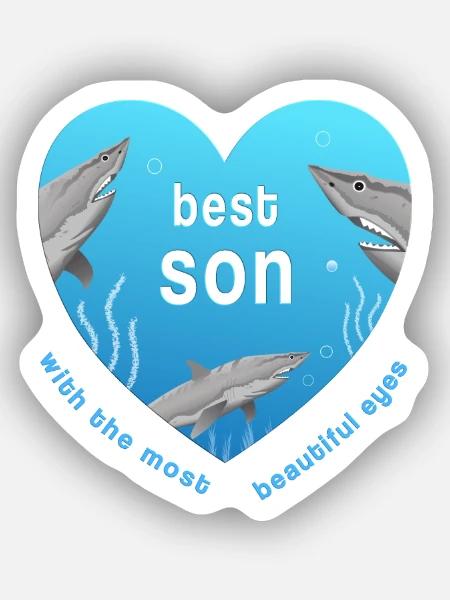 best son - Sticker Größe XS (5 x 5 cm) - Mattweiß