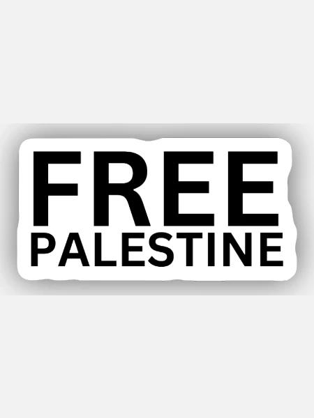 FREE PALESTINE | Gaza - Sticker Größe XS (5 x 5 cm) - Mattweiß