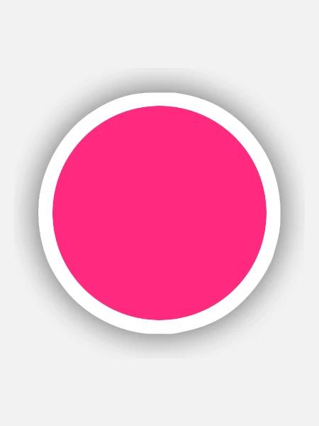 Kreis Rosa - Sticker Größe XS (5 x 5 cm) - Mattweiß