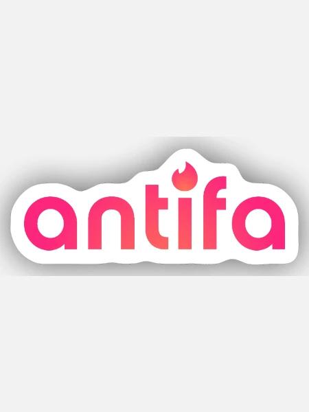 Antifa - It's a match! - Sticker Größe XS (5 x 5 cm) - Mattweiß