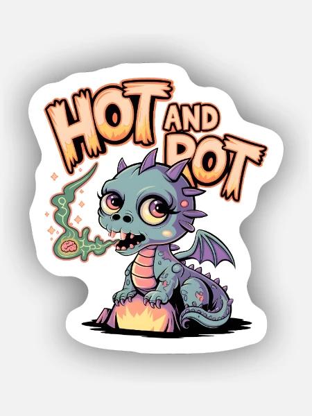 Heiß und faul - Sticker Größe XS (5 x 5 cm) - Mattweiß
