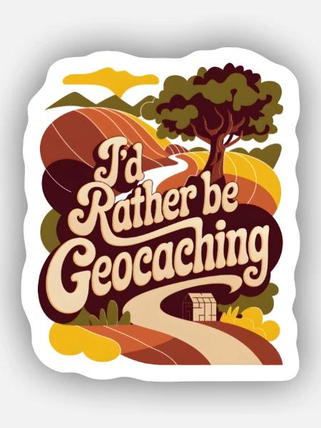 Ich würde lieber Geocaching machen - Sticker Größe XS (5 x 5 cm) - Mattweiß
