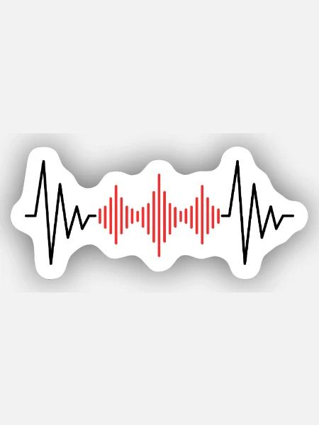 Podcast Herzschlag - Sticker Größe XS (5 x 5 cm) - Mattweiß