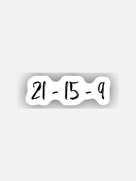21-15-9 - Sticker Größe XS (5 x 5 cm) - Mattweiß