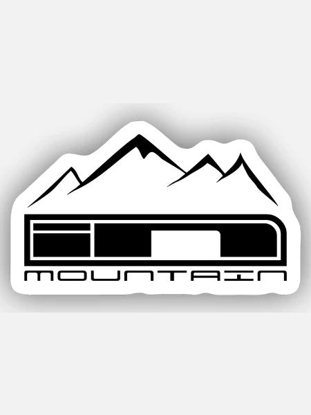 IN Berg 3 - Sticker Größe XS (5 x 5 cm) - Mattweiß