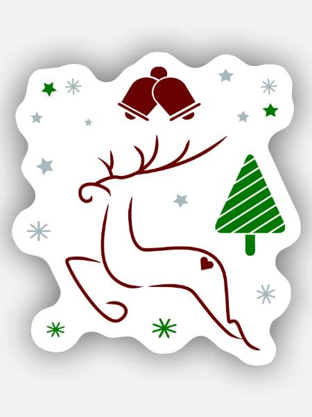 Advent - Sticker Größe XS (5 x 5 cm) - Mattweiß