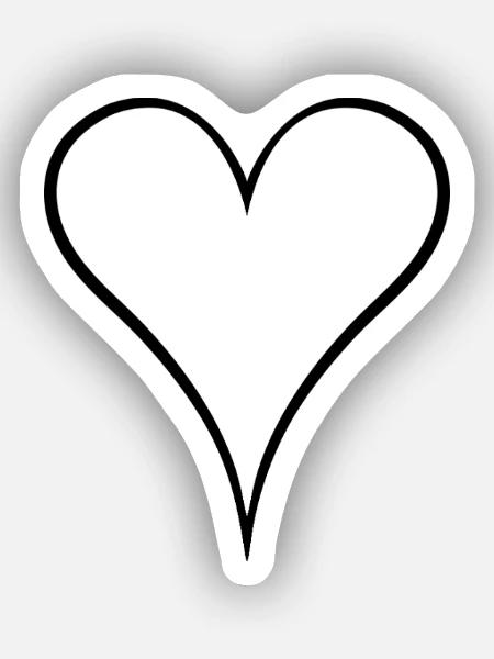 Herz Design neu Schwarz - Sticker Größe XS (5 x 5 cm) - Mattweiß