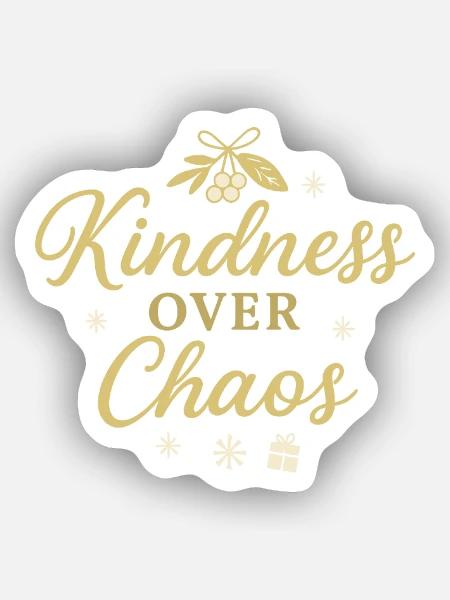 Freundlichkeit statt Chaos - Sticker Größe XS (5 x 5 cm) - Mattweiß