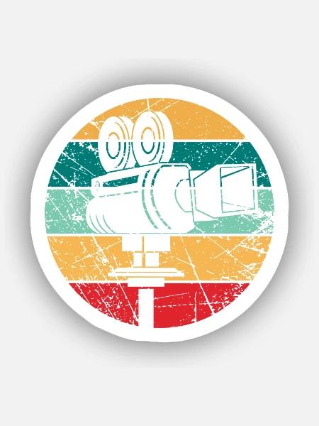 Kameramann Geschenk - Sticker Größe XS (5 x 5 cm) - Mattweiß