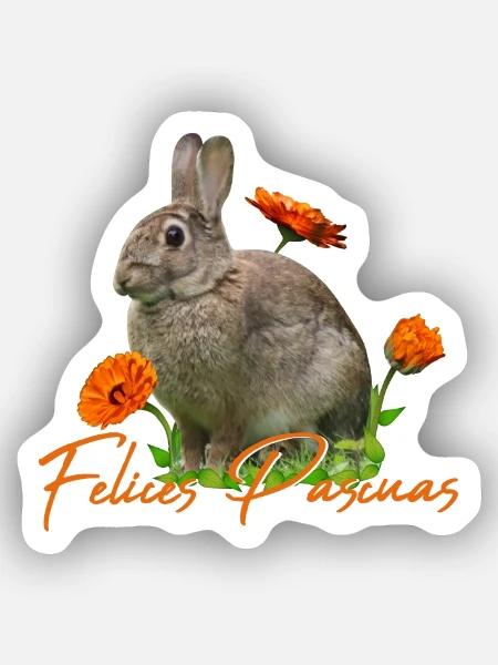 felices pascuas - Sticker Größe XS (5 x 5 cm) - Mattweiß