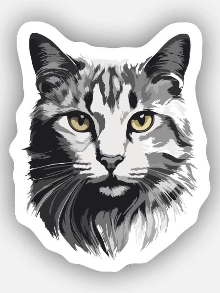Gatito. - Sticker Größe XS (5 x 5 cm) - Mattweiß