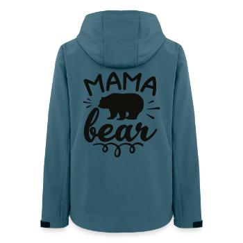 Mamabär als Muttertagsgeschenk - Frauen Recycelte Softshelljacke von Stanley/Stella - Dunkles Petrol - Hinten - AI Model Female 172 light (172cm)