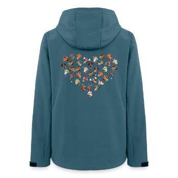 Pony Weihnachts-Herz - Frauen Recycelte Softshelljacke von Stanley/Stella - Dunkles Petrol - Hinten - AI Model Female 172 light (172cm)