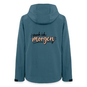 Mach ich morgen - Frauen Recycelte Softshelljacke von Stanley/Stella - Dunkles Petrol - Hinten - AI Model Female 172 light (172cm)