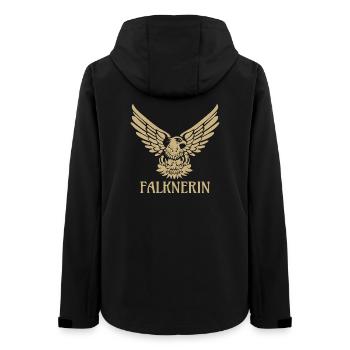 Falknerin Falke Adler Greifvogel Falknerei Falkner - Frauen Recycelte Softshelljacke von Stanley/Stella - Schwarz - Hinten - AI Model Female 172 light (172cm)