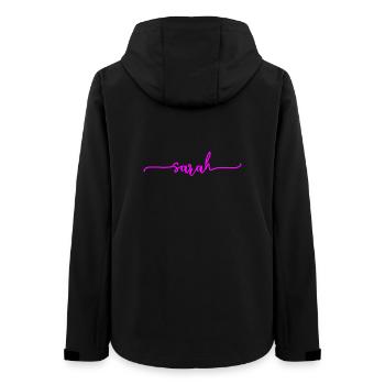 Sarah Schriftzug Neon Pink - Frauen Recycelte Softshelljacke von Stanley/Stella - Schwarz - Hinten - AI Model Female 172 light (172cm)