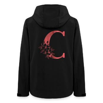 C Monogramm Buchstabe - Frauen Recycelte Softshelljacke von Stanley/Stella - Schwarz - Hinten - AI Model Female 172 light (172cm)