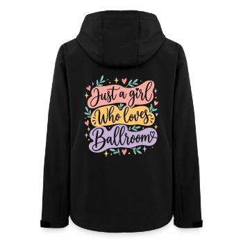 Nur ein Mädchen, das Gesellschaftstänzerin liebt - Frauen Recycelte Softshelljacke von Stanley/Stella - Schwarz - Hinten - AI Model Female 172 light (172cm)