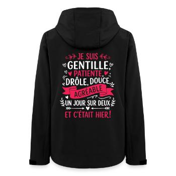 Ich-bin-freundlich - Frauen Recycelte Softshelljacke von Stanley/Stella - Schwarz - Hinten - AI Model Female 172 light (172cm)