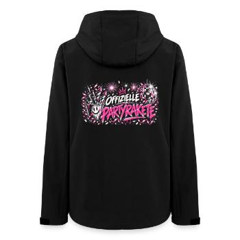 Offizielle Partyrakete - Frauen Recycelte Softshelljacke von Stanley/Stella - Schwarz - Hinten - AI Model Female 172 light (172cm)
