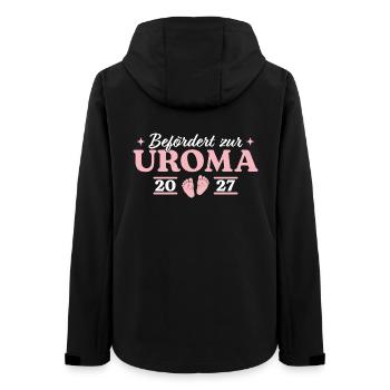 Werdende Uroma 2027 Befördert zur Urgroßmutter - Frauen Recycelte Softshelljacke von Stanley/Stella - Schwarz - Hinten - AI Model Female 172 light (172cm)