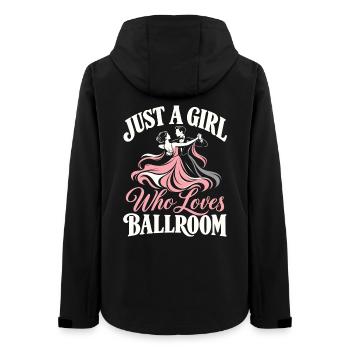 Gesellschaftstanzerin Einfach ein Mädchen, das Ballroom liebt - Frauen Recycelte Softshelljacke von Stanley/Stella - Schwarz - Hinten - AI Model Female 172 light (172cm)