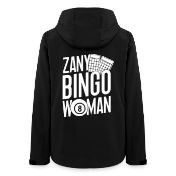 Bingo Player Zany Bingo Woman Bingo - Frauen Recycelte Softshelljacke von Stanley/Stella - Schwarz - Hinten - AI Model Female 172 light (172cm)