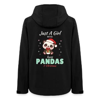 Just a Girl who loves Pandas & Christmas - Frauen Recycelte Softshelljacke von Stanley/Stella - Schwarz - Hinten - AI Model Female 172 light (172cm)