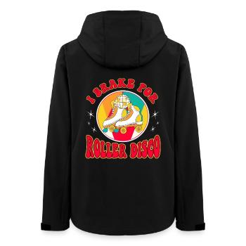 Rollerskater Party I Brake For Roller Disco Gifts - Frauen Recycelte Softshelljacke von Stanley/Stella - Schwarz - Hinten - AI Model Female 172 light (172cm)